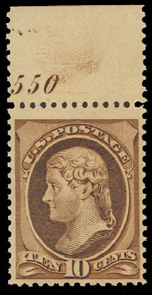 Values of US Stamps Scott Catalog # 209 - 1882 10c Thomas Jefferson. Daniel Kelleher Auctions, Jun 2012, Sale 630, Lot 1430