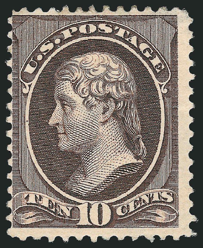 US Stamps Values Scott Catalogue #209: 1882 10c Thomas Jefferson. Robert Siegel Auction Galleries, Jun 2009, Sale 975, Lot 1440