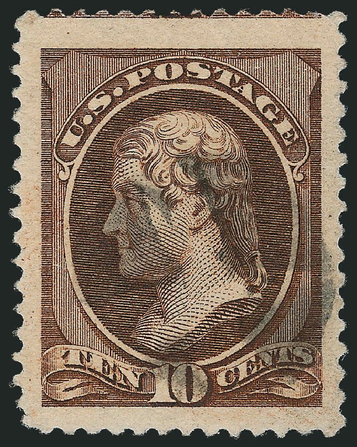 Value of US Stamp Scott Cat. 209: 1882 10c Thomas Jefferson. Robert Siegel Auction Galleries, Oct 2010, Sale 997, Lot 5630