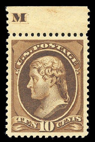 Costs of US Stamps Scott # 209 - 1882 10c Thomas Jefferson. Matthew Bennett International, Sep 2010, Sale 332, Lot 2031