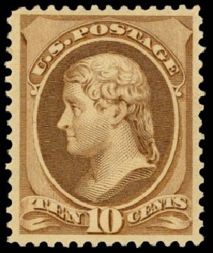Prices of US Stamp Scott Cat. # 209 - 10c 1882 Thomas Jefferson. Daniel Kelleher Auctions, Mar 2014, Sale 648, Lot 2091