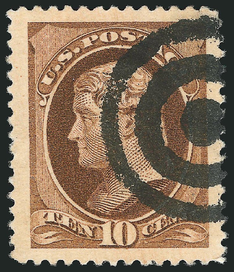 US Stamps Values Scott # 209: 1882 10c Thomas Jefferson. Robert Siegel Auction Galleries, Dec 2013, Sale 1062, Lot 405