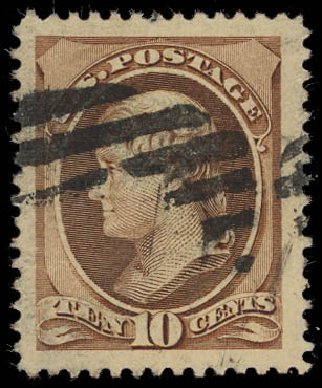 US Stamps Value Scott #209 - 1882 10c Thomas Jefferson. Daniel Kelleher Auctions, Jun 2012, Sale 630, Lot 1433