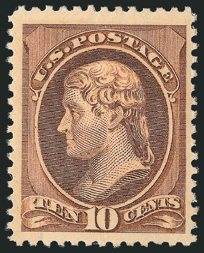 Value of US Stamps Scott Catalog #209: 1882 10c Thomas Jefferson. Robert Siegel Auction Galleries, Jul 2013, Sale 1050, Lot 316