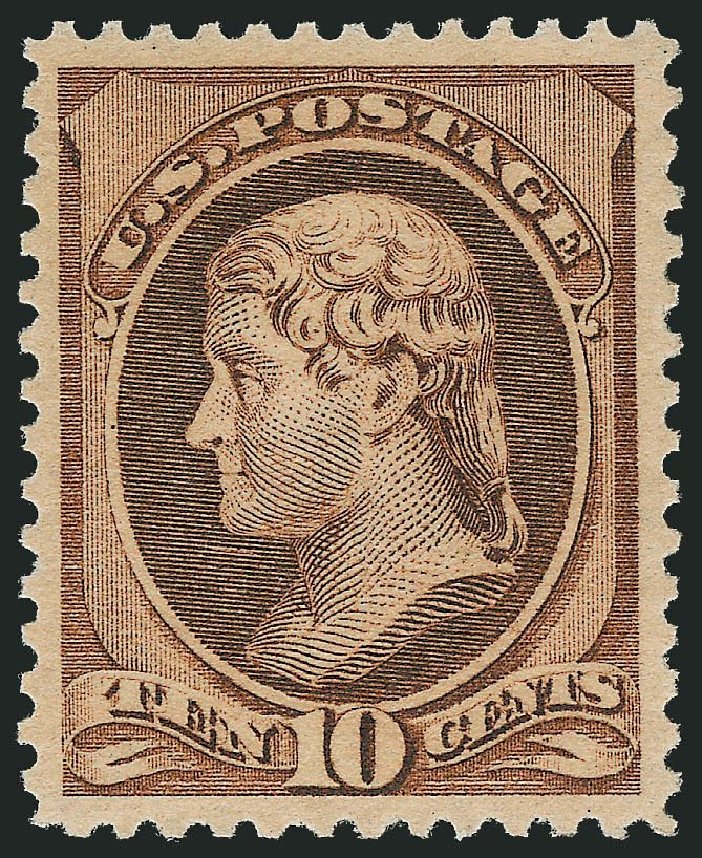 Value of US Stamp Scott # 209 - 10c 1882 Thomas Jefferson. Robert Siegel Auction Galleries, Nov 2013, Sale 1057, Lot 796