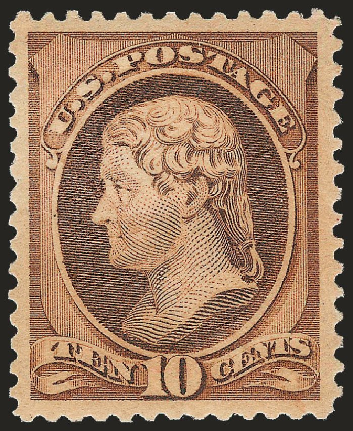 US Stamp Prices Scott #209 - 10c 1882 Thomas Jefferson. Robert Siegel Auction Galleries, Jun 2010, Sale 992, Lot 2256