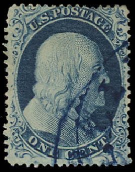 Prices of US Stamp Scott Catalog #21: 1857 1c Franklin. Daniel Kelleher Auctions, Aug 2012, Sale 631, Lot 697