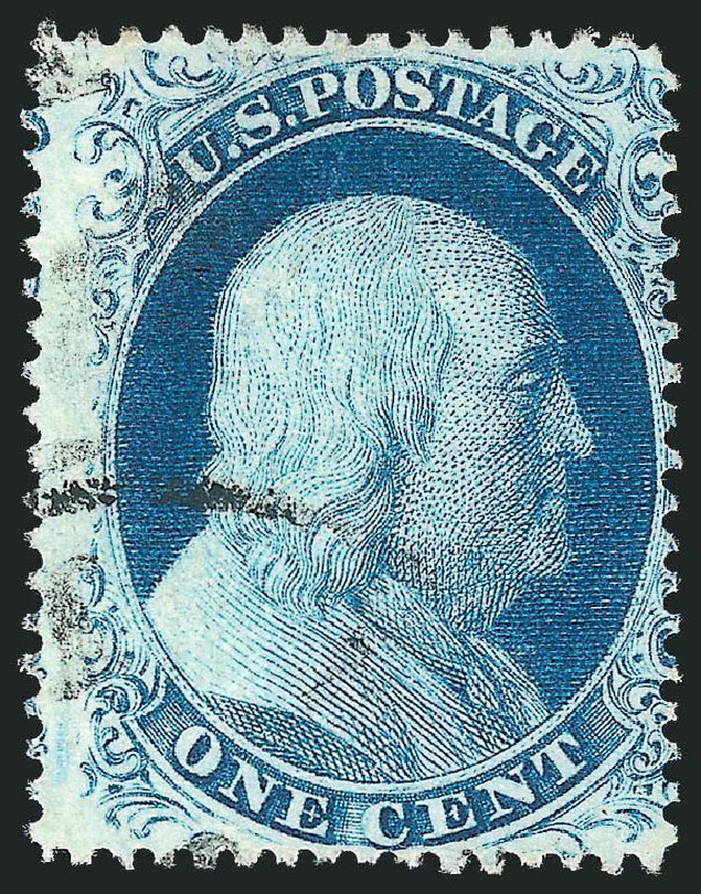 Cost of US Stamps Scott Cat. #21 - 1857 1c Franklin. Robert Siegel Auction Galleries, Jun 2012, Sale 1026, Lot 1167