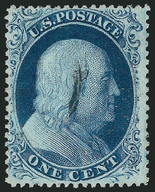 Costs of US Stamps Scott #21 - 1c 1857 Franklin. Robert Siegel Auction Galleries, Jul 2013, Sale 1050, Lot 127