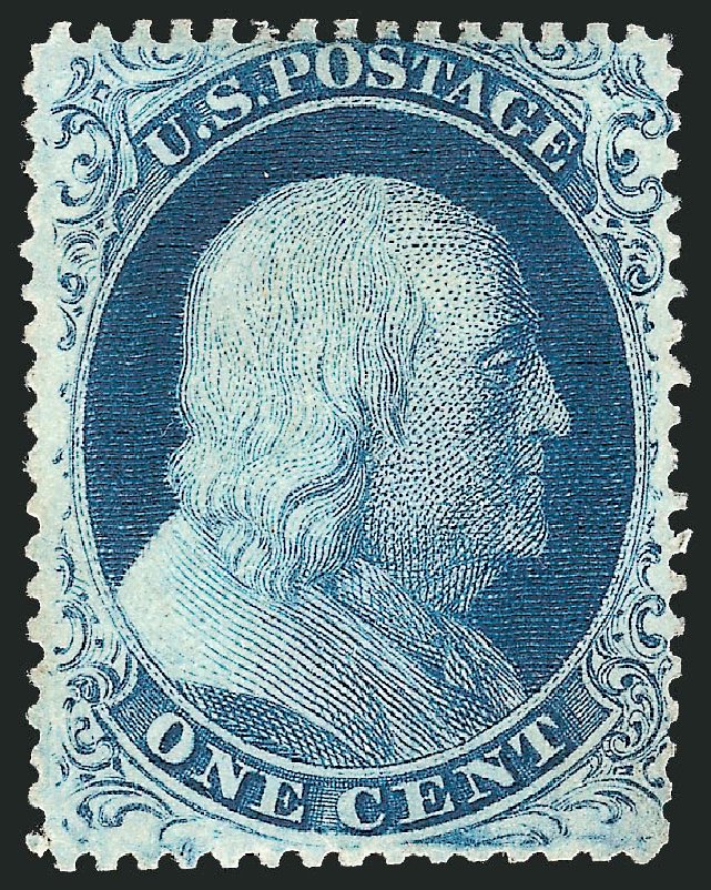 Values of US Stamp Scott Catalogue 21 - 1c 1857 Franklin. Robert Siegel Auction Galleries, Mar 2011, Sale 1006, Lot 1148