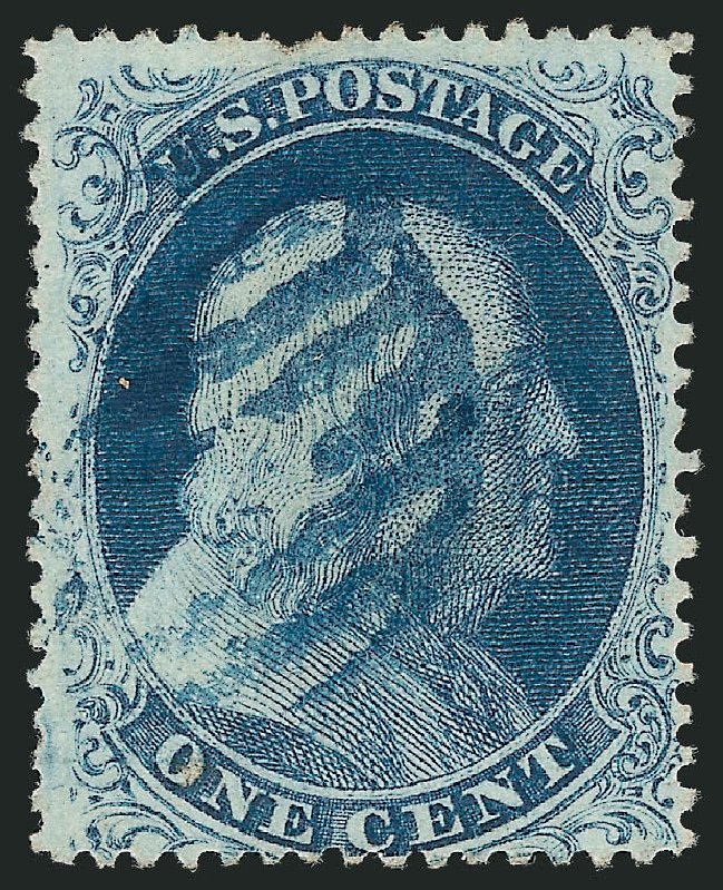 Value of US Stamp Scott Cat. # 21 - 1c 1857 Franklin. Robert Siegel Auction Galleries, Mar 2011, Sale 1006, Lot 1158