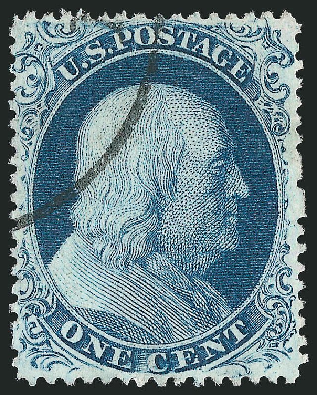 Value of US Stamp Scott Cat. # 21: 1c 1857 Franklin. Robert Siegel Auction Galleries, Feb 2010, Sale 983, Lot 18
