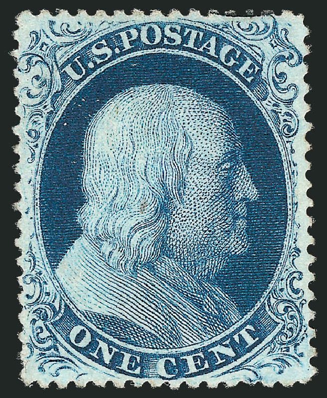 Costs of US Stamps Scott Cat. # 21: 1857 1c Franklin. Robert Siegel Auction Galleries, Oct 2012, Sale 1032, Lot 3059