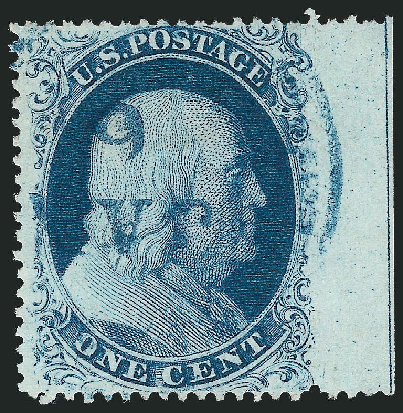 Values of US Stamps Scott Catalog #21: 1c 1857 Franklin. Robert Siegel Auction Galleries, Nov 2013, Sale 1061, Lot 3409