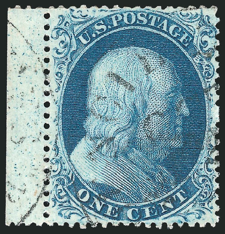 Values of US Stamps Scott Catalog #21 - 1c 1857 Franklin. Robert Siegel Auction Galleries, Jul 2014, Sale 1077, Lot 59