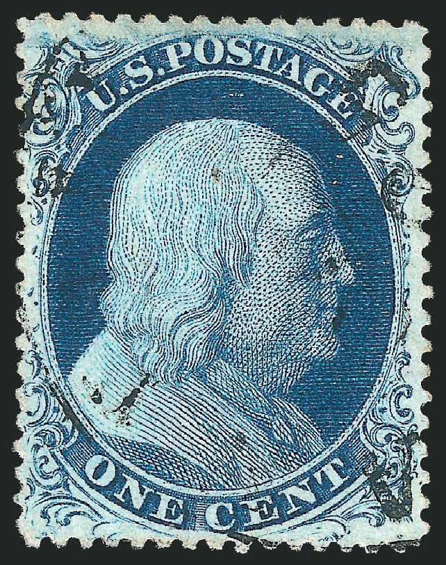 US Stamps Values Scott 21 - 1c 1857 Franklin. Robert Siegel Auction Galleries, Mar 2011, Sale 1006, Lot 1150