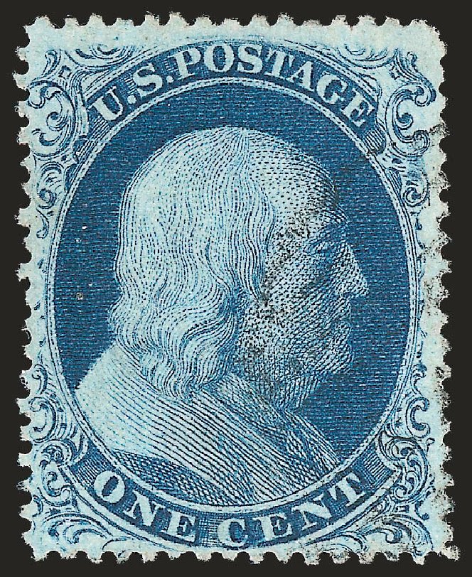 US Stamp Price Scott Catalog 21 - 1857 1c Franklin. Robert Siegel Auction Galleries, Apr 2010, Sale 984, Lot 120