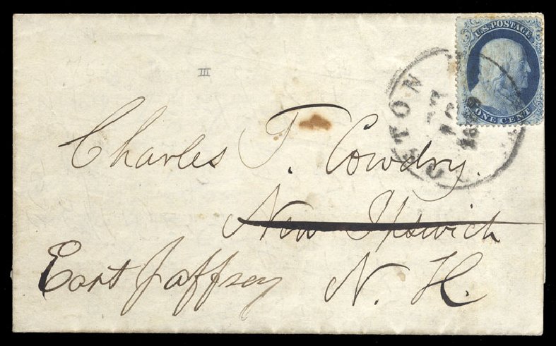 Cost of US Stamps Scott #21: 1c 1857 Franklin. Cherrystone Auctions, Nov 2013, Sale 201311, Lot 11