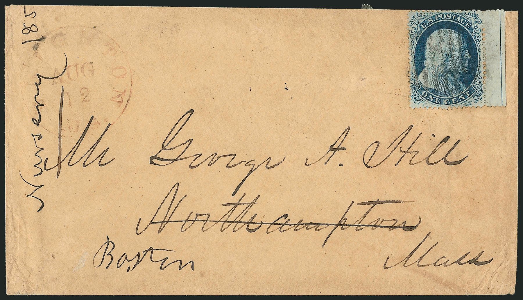 Value of US Stamp Scott Catalog # 21 - 1857 1c Franklin. Robert Siegel Auction Galleries, Mar 2011, Sale 1006, Lot 1091