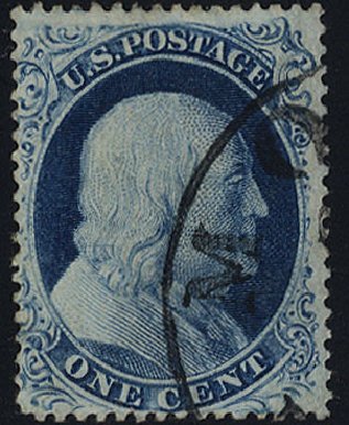 Price of US Stamp Scott #21: 1c 1857 Franklin. Cherrystone Auctions, May 2008, Sale 200805, Lot 65