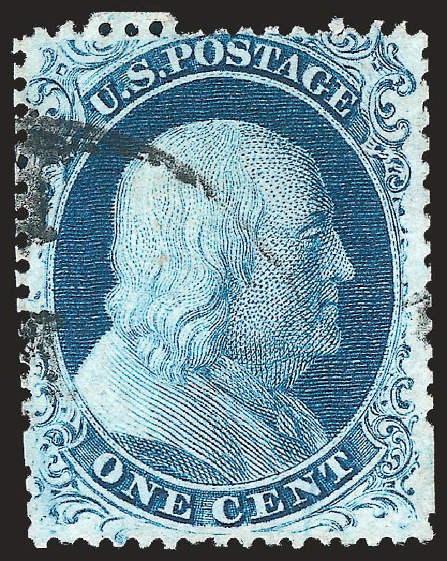 US Stamps Price Scott Catalog 21: 1857 1c Franklin. Robert Siegel Auction Galleries, Jun 2010, Sale 992, Lot 2075