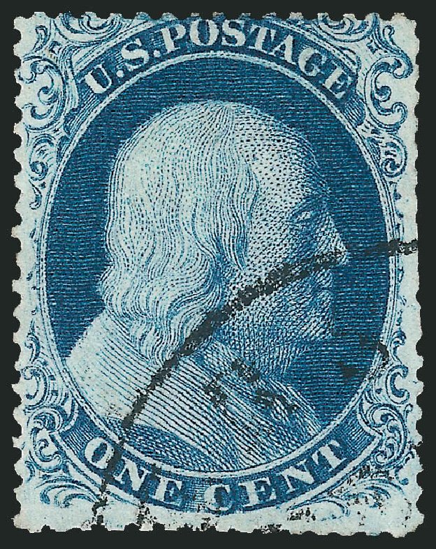 US Stamp Price Scott Cat. 21 - 1c 1857 Franklin. Robert Siegel Auction Galleries, Oct 2010, Sale 997, Lot 5225