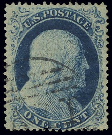 US Stamps Price Scott Catalogue #21: 1857 1c Franklin. Daniel Kelleher Auctions, Feb 2013, Sale 634, Lot 22