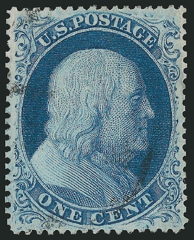 Values of US Stamps Scott Cat. # 21 - 1857 1c Franklin. Robert Siegel Auction Galleries, Dec 2009, Sale 982, Lot 5103