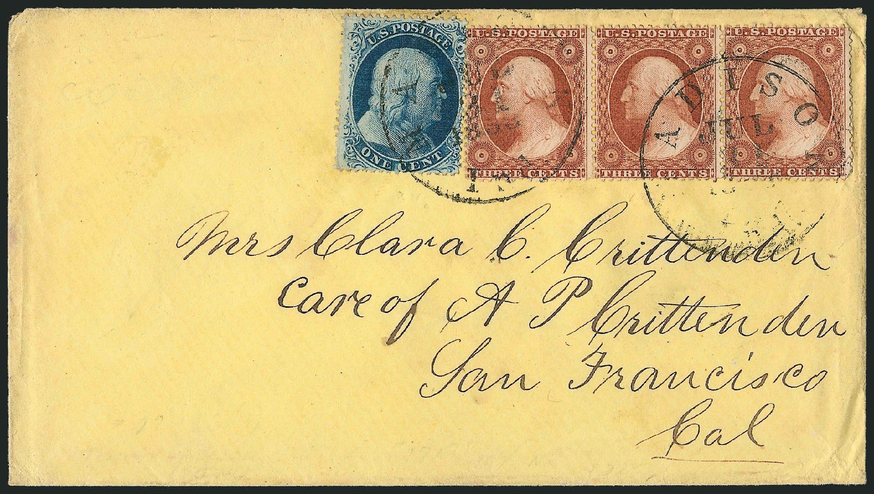 US Stamps Prices Scott Catalogue 21: 1c 1857 Franklin. Robert Siegel Auction Galleries, Mar 2011, Sale 1006, Lot 1176
