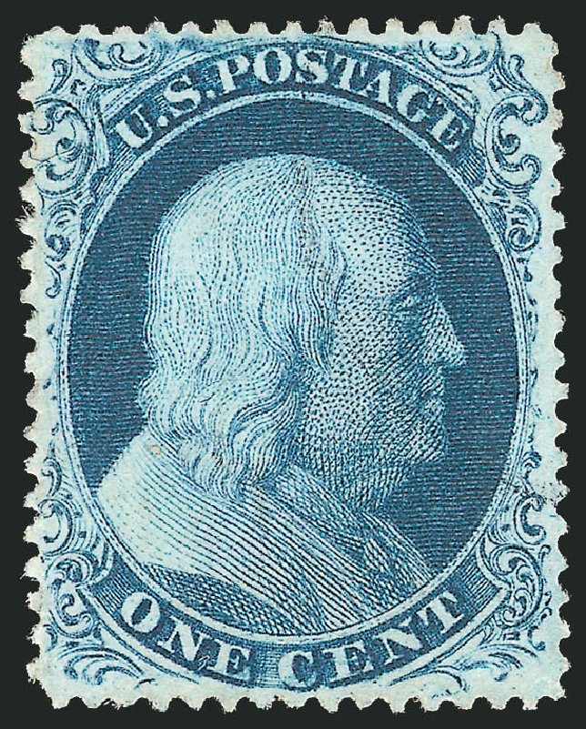 Values of US Stamp Scott Cat. # 21: 1c 1857 Franklin. Robert Siegel Auction Galleries, Jun 2012, Sale 1024, Lot 56