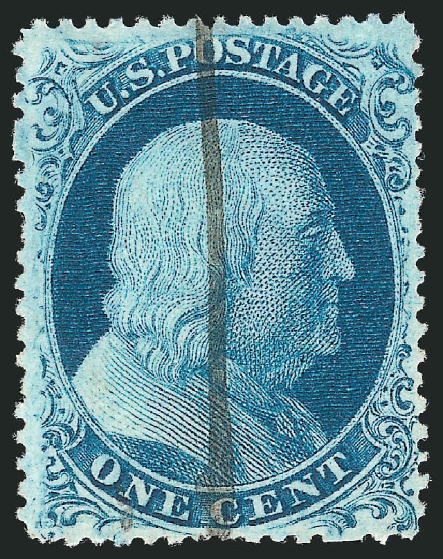 US Stamps Value Scott Cat. 21 - 1c 1857 Franklin. Robert Siegel Auction Galleries, Jun 2012, Sale 1026, Lot 1166