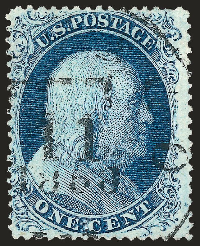 US Stamps Prices Scott Catalogue # 21 - 1c 1857 Franklin. Robert Siegel Auction Galleries, Sep 2008, Sale 962, Lot 2266