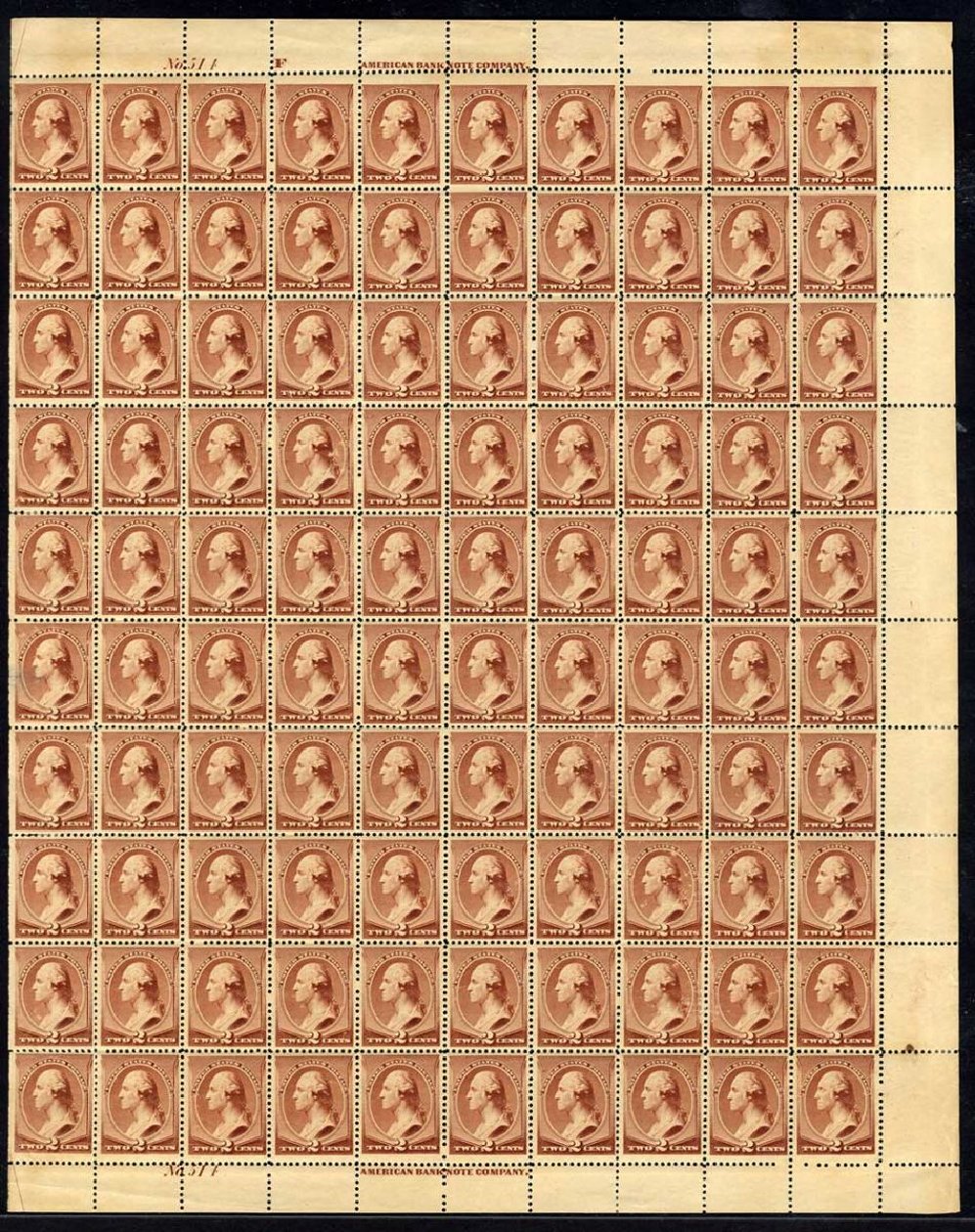 Prices of US Stamp Scott Catalogue # 210 - 1883 2c Washington. Cherrystone Auctions, Jan 2008, Sale 200801, Lot 1134