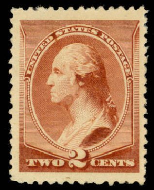 Values of US Stamps Scott Catalogue # 210: 1883 2c Washington. Daniel Kelleher Auctions, Mar 2013, Sale 635, Lot 313