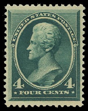 Value of US Stamp Scott 211 - 4c 1883 Jackson. Daniel Kelleher Auctions, Oct 2012, Sale 632, Lot 1090