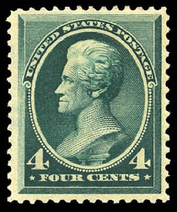 Values of US Stamp Scott #211 - 1883 4c Jackson. Matthew Bennett International, Mar 2011, Sale 337, Lot 2651