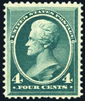 US Stamps Value Scott Cat. #211 - 1883 4c Jackson. Harmer-Schau Auction Galleries, Oct 2010, Sale 87, Lot 181