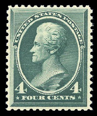 US Stamps Values Scott Catalog 211 - 1883 4c Jackson. Matthew Bennett International, Sep 2010, Sale 333, Lot 3602