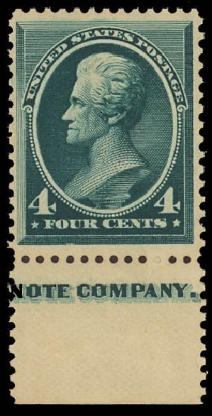 US Stamps Value Scott Cat. #211: 4c 1883 Jackson. Daniel Kelleher Auctions, Jun 2012, Sale 630, Lot 1436