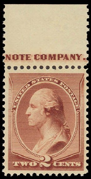 US Stamps Values Scott Catalogue 211B - 1883 2c Washington Special Printing. Daniel Kelleher Auctions, Jun 2012, Sale 630, Lot 1438