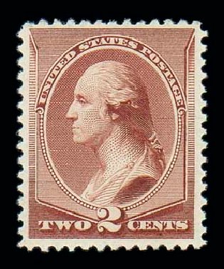US Stamps Values Scott Catalogue 211B: 2c 1883 Washington Special Printing. Matthew Bennett International, Oct 2007, Sale 320, Lot 491