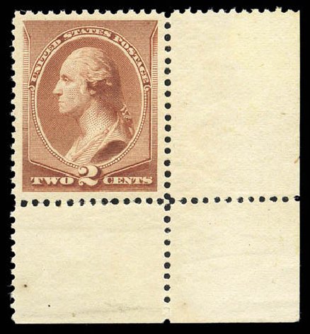 US Stamp Value Scott Cat. 211B - 2c 1883 Washington Special Printing. Matthew Bennett International, Sep 2010, Sale 332, Lot 2033