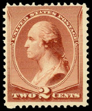 Value of US Stamps Scott Catalog 211B - 1883 2c Washington Special Printing. Daniel Kelleher Auctions, Mar 2014, Sale 648, Lot 2093