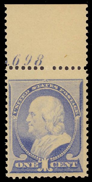 Cost of US Stamps Scott Catalog #212 - 1883 1c Franklin. Daniel Kelleher Auctions, Aug 2012, Sale 631, Lot 869