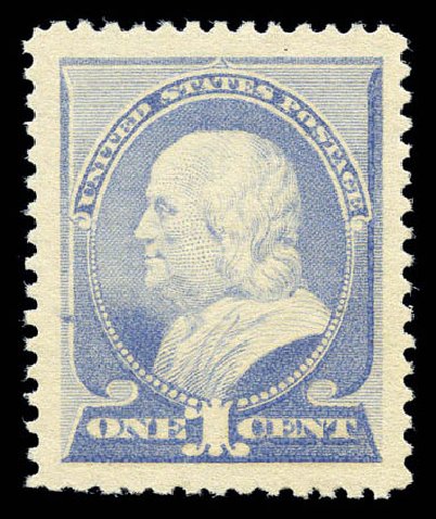 Price of US Stamp Scott Cat. 212: 1c 1883 Franklin. Matthew Bennett International, Sep 2010, Sale 332, Lot 2034