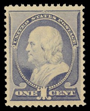 Values of US Stamp Scott #212: 1c 1883 Franklin. Daniel Kelleher Auctions, Sep 2013, Sale 639, Lot 3295