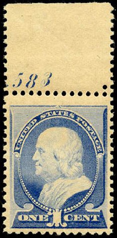 Costs of US Stamp Scott 212 - 1883 1c Franklin. Matthew Bennett International, May 2008, Sale 327, Lot 212