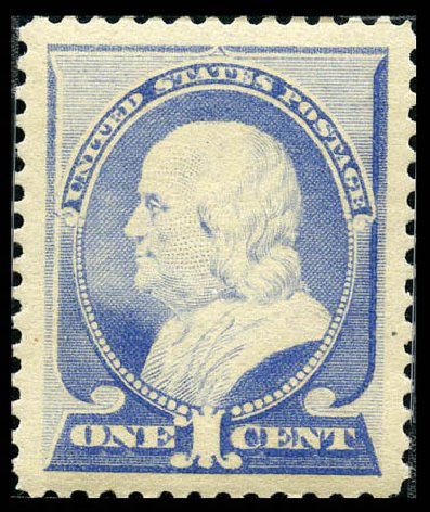 Values of US Stamp Scott Cat. 212: 1c 1883 Franklin. Matthew Bennett International, Feb 2012, Sale 340, Lot 292