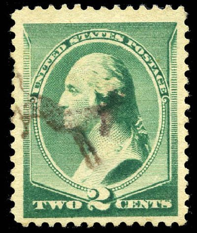 US Stamp Values Scott Cat. #213: 2c 1883 Washington. Matthew Bennett International, Sep 2011, Sale 338, Lot 1848