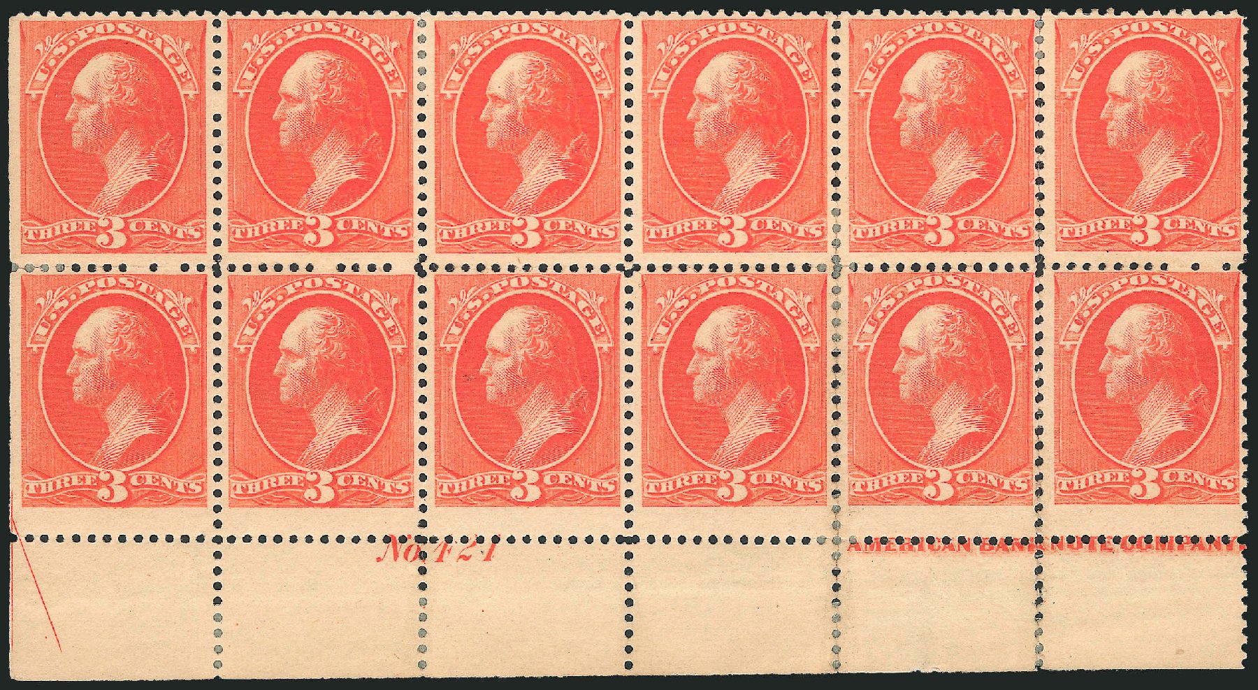 Values of US Stamps Scott Cat. 214: 3c 1883 Washington. Robert Siegel Auction Galleries, Dec 2012, Sale 1037, Lot 1768
